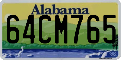 AL license plate 64CM765