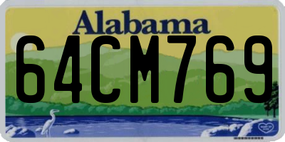 AL license plate 64CM769