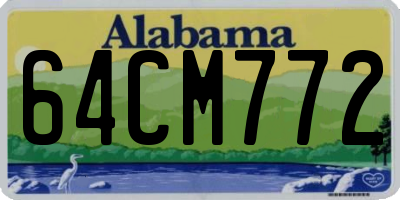 AL license plate 64CM772