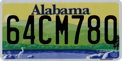 AL license plate 64CM780
