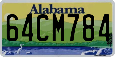 AL license plate 64CM784