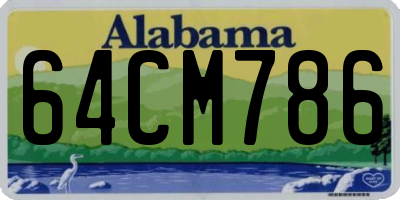 AL license plate 64CM786