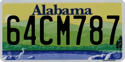 AL license plate 64CM787