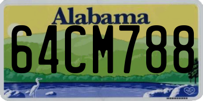 AL license plate 64CM788