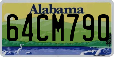 AL license plate 64CM790