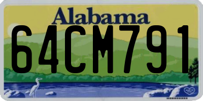 AL license plate 64CM791
