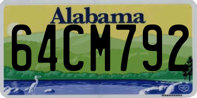 AL license plate 64CM792