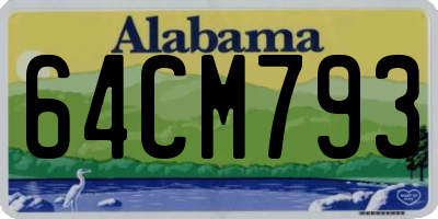AL license plate 64CM793