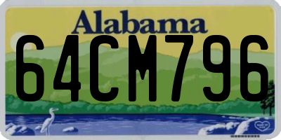 AL license plate 64CM796
