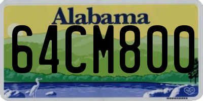AL license plate 64CM800