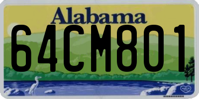 AL license plate 64CM801