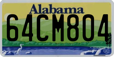 AL license plate 64CM804