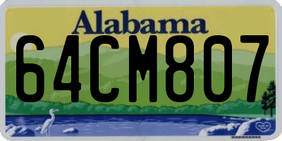 AL license plate 64CM807