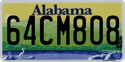 AL license plate 64CM808