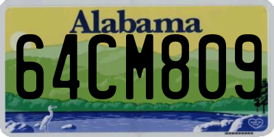 AL license plate 64CM809