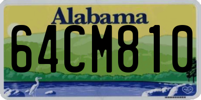 AL license plate 64CM810