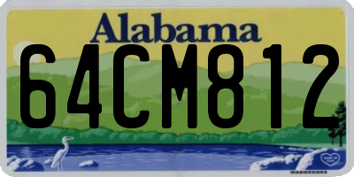 AL license plate 64CM812
