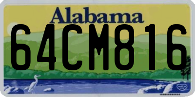 AL license plate 64CM816