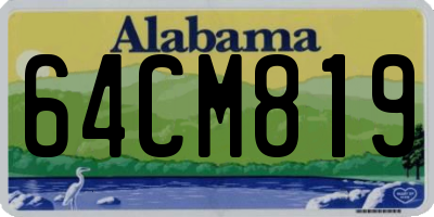 AL license plate 64CM819