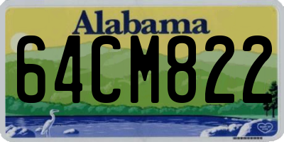 AL license plate 64CM822
