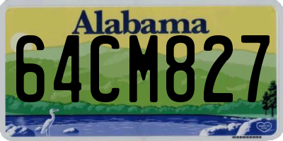 AL license plate 64CM827