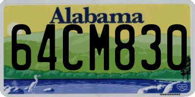 AL license plate 64CM830