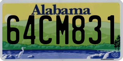 AL license plate 64CM831