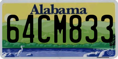 AL license plate 64CM833