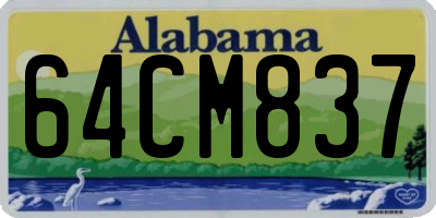 AL license plate 64CM837