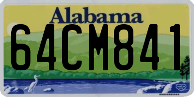 AL license plate 64CM841