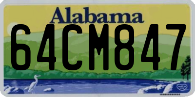 AL license plate 64CM847