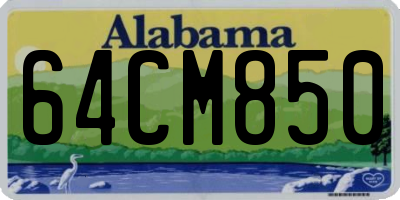 AL license plate 64CM850