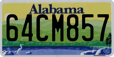 AL license plate 64CM857