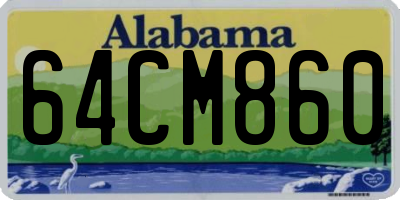 AL license plate 64CM860