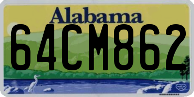 AL license plate 64CM862