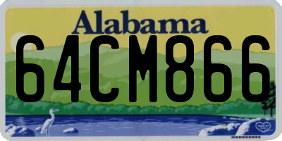 AL license plate 64CM866