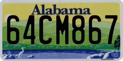 AL license plate 64CM867
