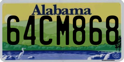 AL license plate 64CM868