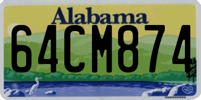 AL license plate 64CM874