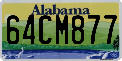 AL license plate 64CM877