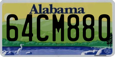 AL license plate 64CM880