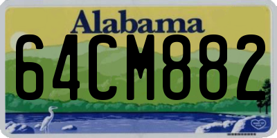 AL license plate 64CM882