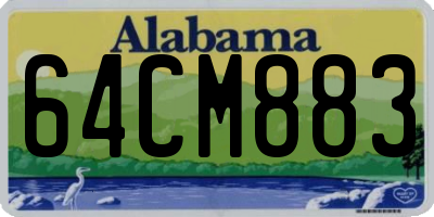 AL license plate 64CM883
