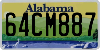 AL license plate 64CM887