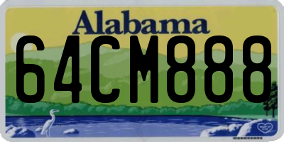 AL license plate 64CM888