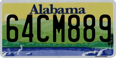 AL license plate 64CM889