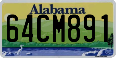 AL license plate 64CM891