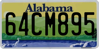 AL license plate 64CM895