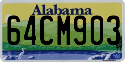 AL license plate 64CM903
