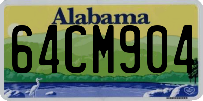AL license plate 64CM904